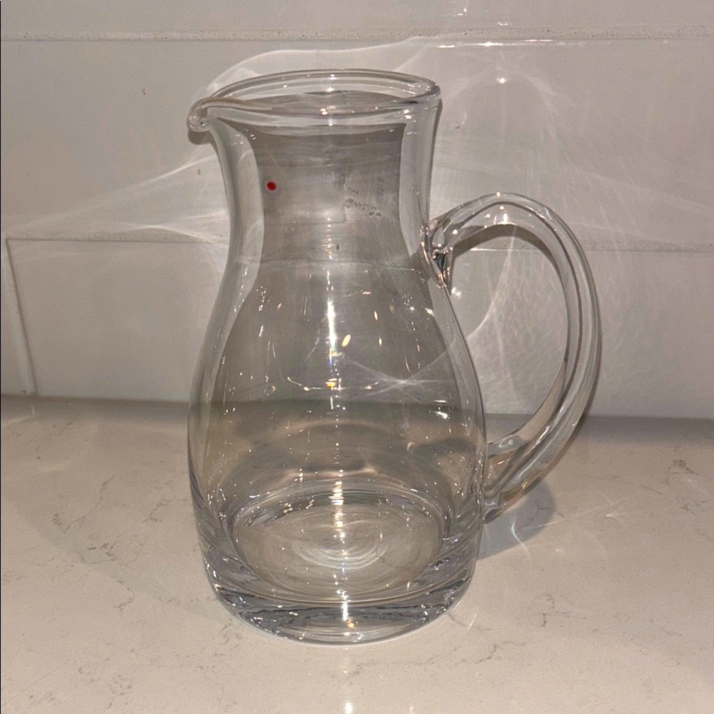Wrzesniak Hand blown clear glass pitcher Made in Poland - NWT